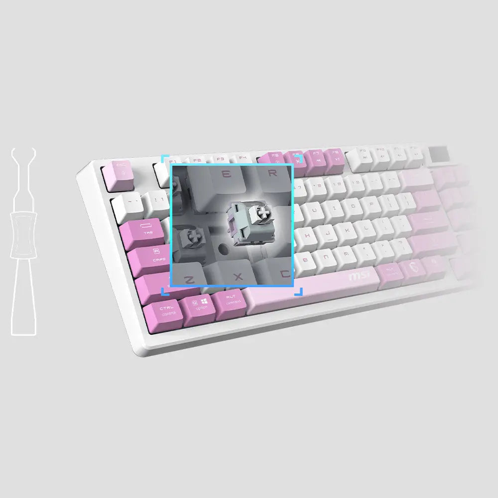 MSI FORGE GK600 Wireless (Violet) Overcore